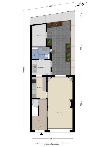 Plattegrond niet in brochure