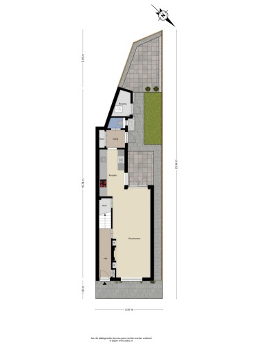 Plattegrond niet in brochure