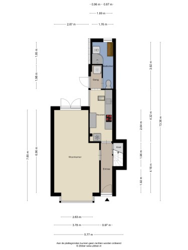 Plattegrond niet in brochure