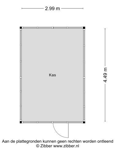 Plattegrond niet in brochure