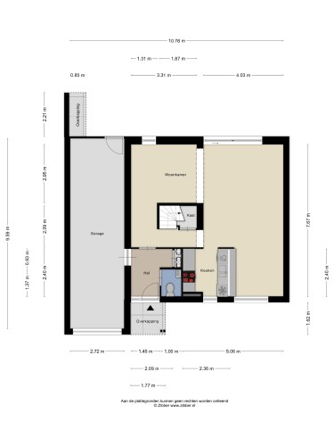 Plattegrond niet in brochure