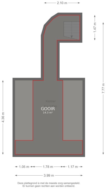 Plattegrond niet in brochure