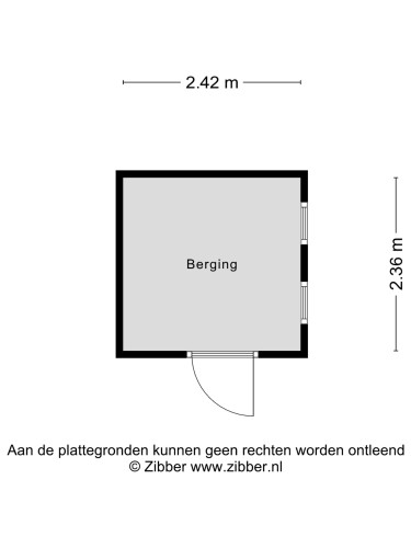 Plattegrond niet in brochure