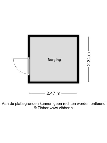 Plattegrond niet in brochure