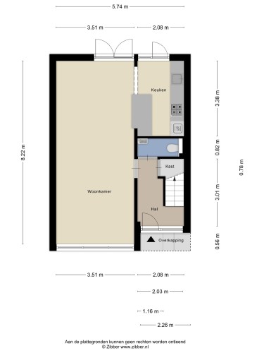 Plattegrond niet in brochure
