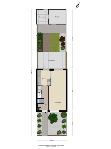 Plattegrond niet in brochure