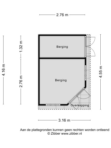 Plattegrond niet in brochure