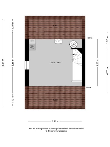 Plattegrond niet in brochure