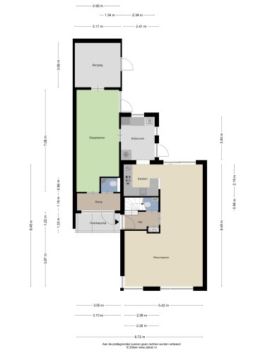 Plattegrond niet in brochure