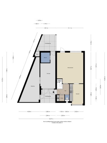 Plattegrond niet in brochure