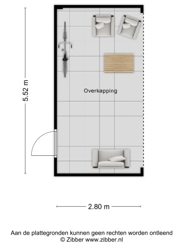 Plattegrond niet in brochure