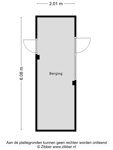 Plattegrond niet in brochure