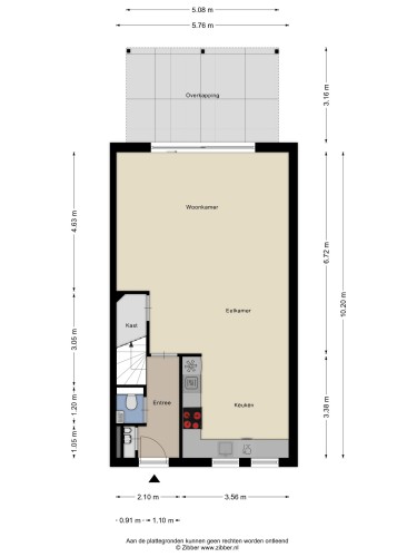 Plattegrond niet in brochure