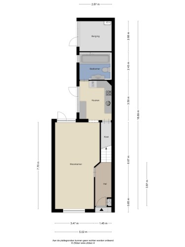 Plattegrond niet in brochure