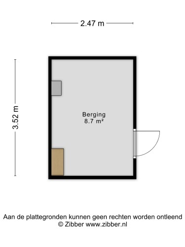 Plattegrond niet in brochure