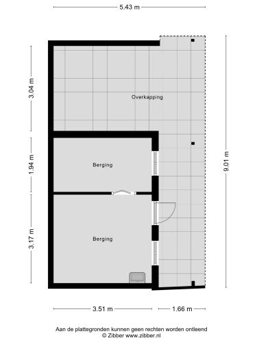 Plattegrond niet in brochure