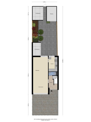 Plattegrond niet in brochure