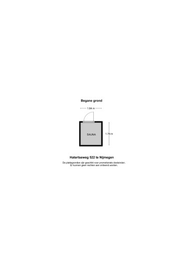 Plattegrond niet in brochure