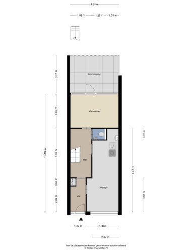 Plattegrond niet in brochure