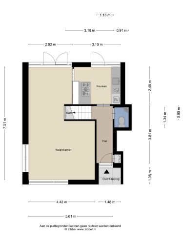 Plattegrond niet in brochure