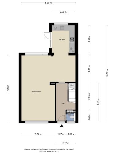 Plattegrond niet in brochure