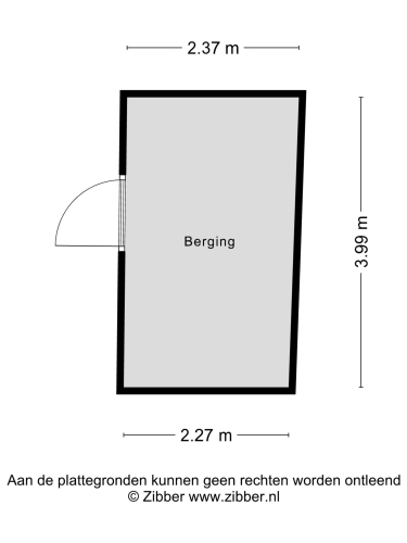 Plattegrond niet in brochure