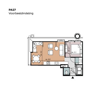 Plattegrond niet in brochure