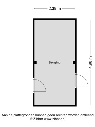 Plattegrond niet in brochure