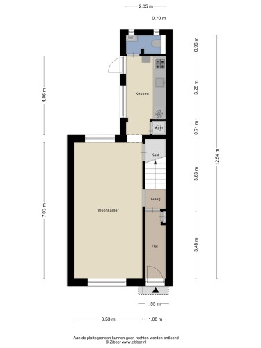 Plattegrond niet in brochure