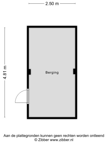 Plattegrond niet in brochure