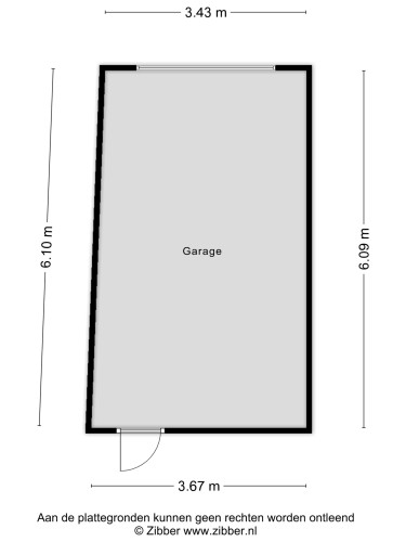 Plattegrond niet in brochure