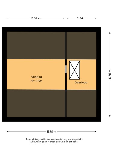 Plattegrond niet in brochure