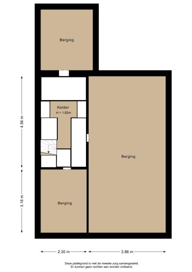 Plattegrond niet in brochure