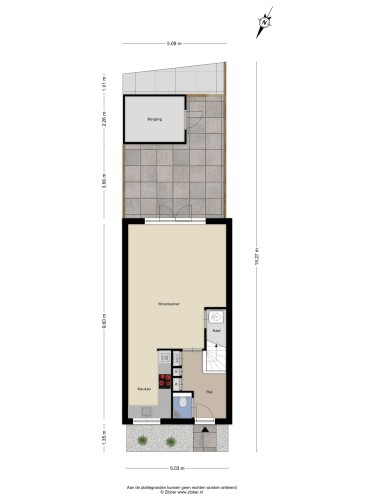 Plattegrond niet in brochure