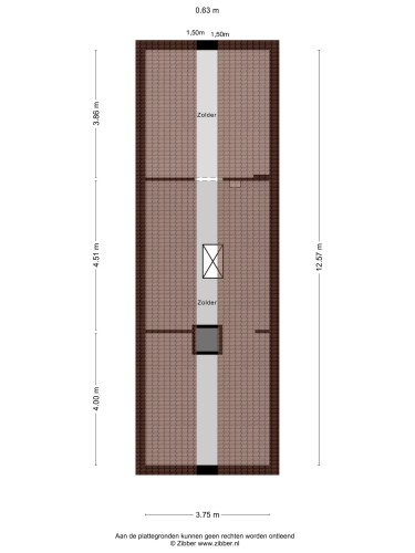 Plattegrond niet in brochure