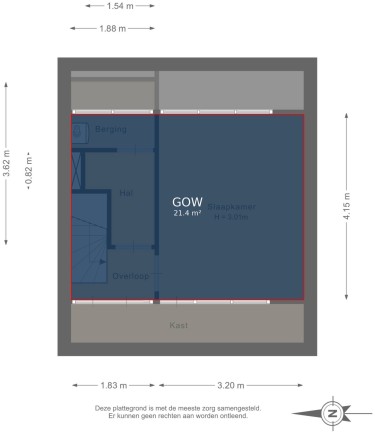 Plattegrond niet in brochure