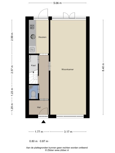 Plattegrond niet in brochure