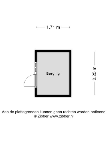 Plattegrond niet in brochure