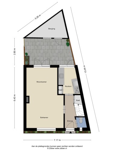 Plattegrond niet in brochure