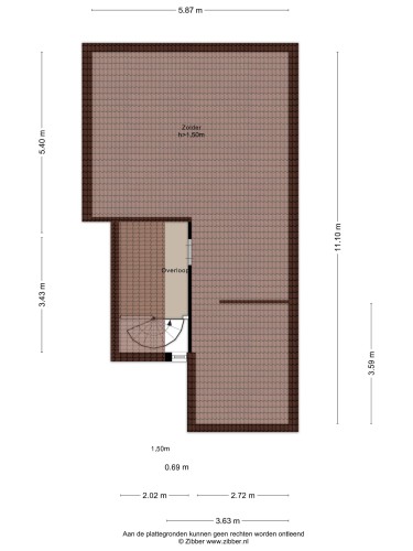 Plattegrond niet in brochure