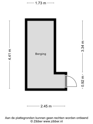 Plattegrond niet in brochure