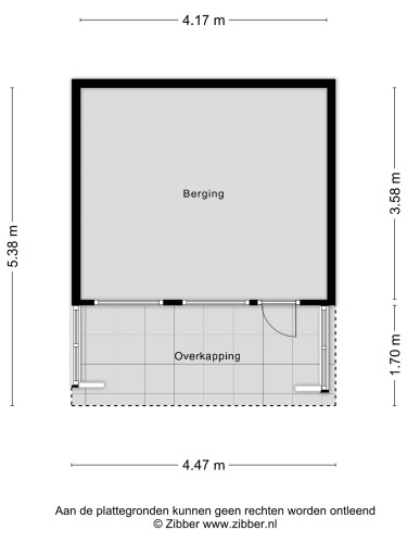 Plattegrond niet in brochure