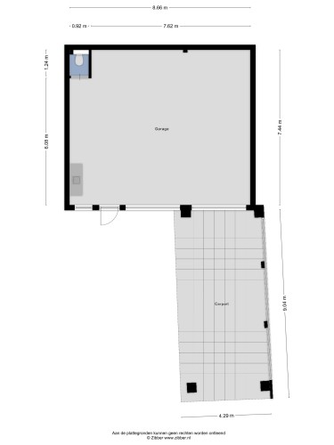 Plattegrond niet in brochure