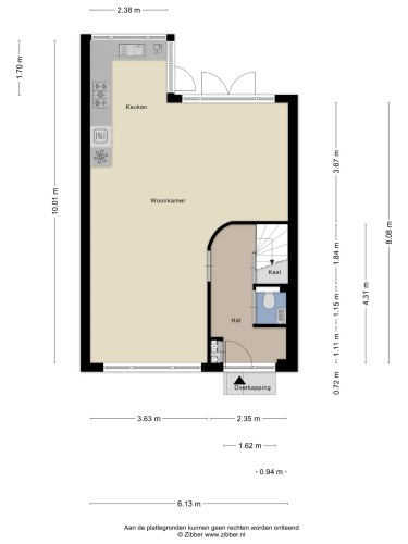 Plattegrond niet in brochure