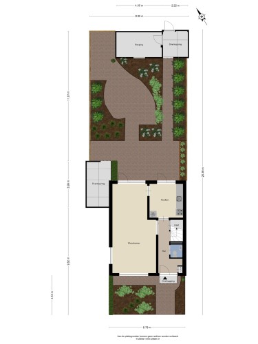 Plattegrond niet in brochure