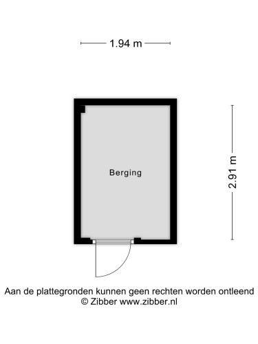 Plattegrond niet in brochure