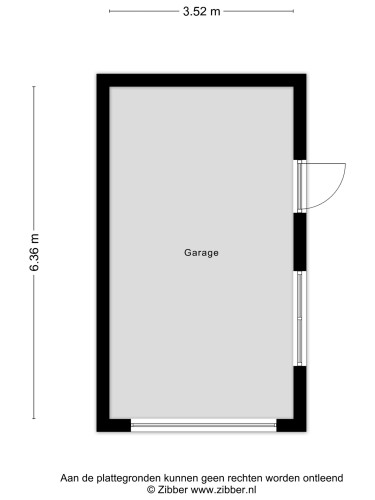 Plattegrond niet in brochure