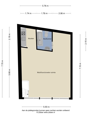 Plattegrond niet in brochure