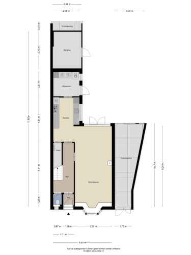 Plattegrond niet in brochure