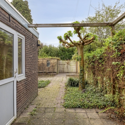 Diepe achtertuin